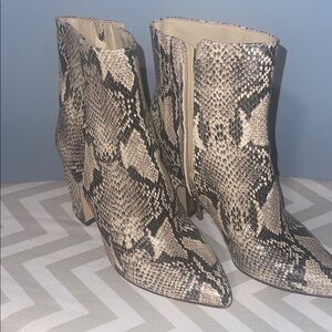 Sam Edelman Snakeskin Pattern Ankle Booties